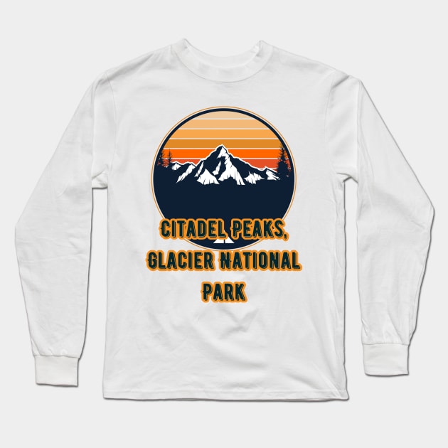 Citadel Peaks, Glacier National Park Long Sleeve T-Shirt by Canada Cities